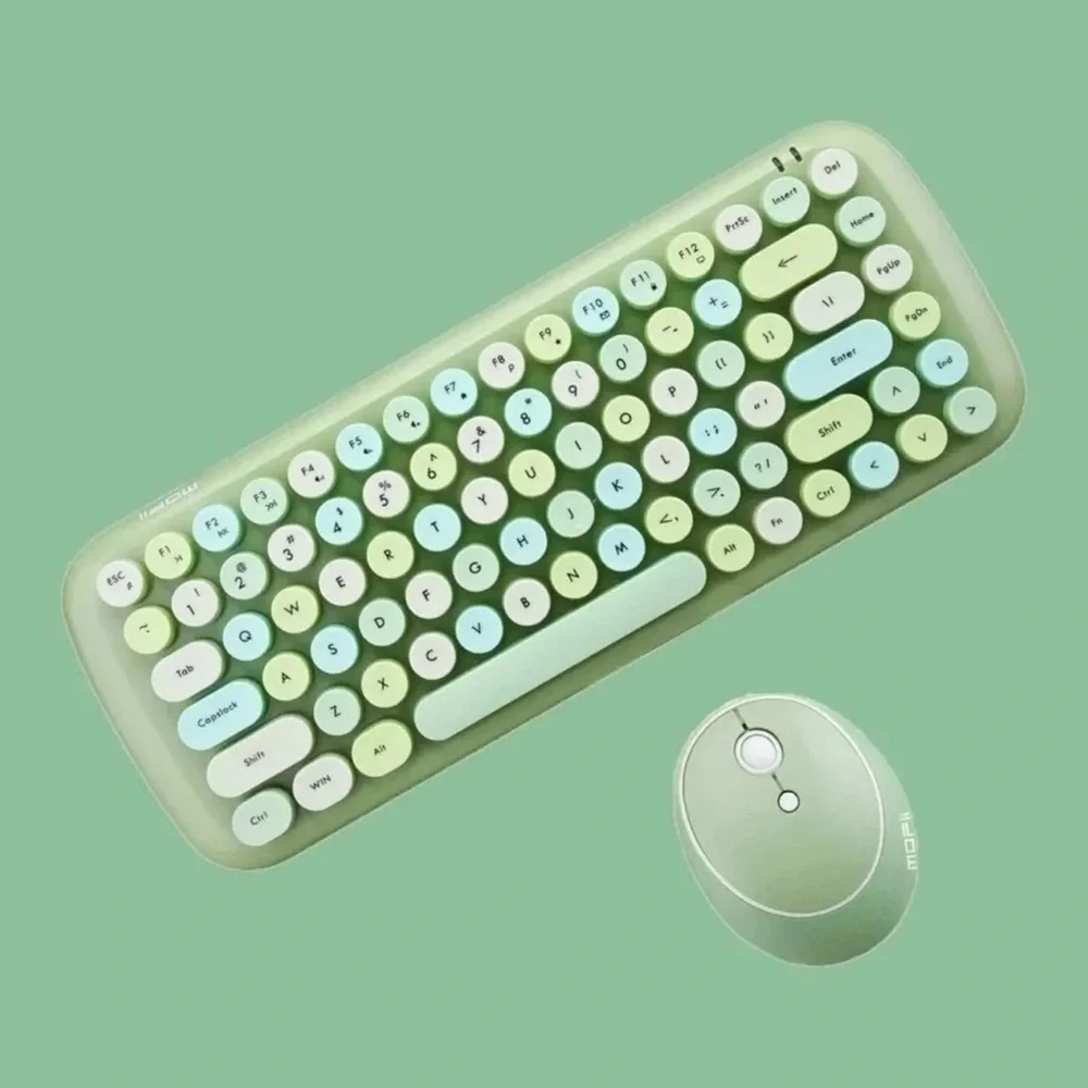 BNWOT | MOFII 2.4G Green Wireless Keyboard & Mouse - Picture 2 of 5